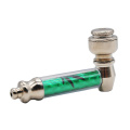 Zinc Alloy 87mm Weed Smoking Pipe tobacco With Glass classical Handle Metal weed pipe With 15mm Metal Bowl